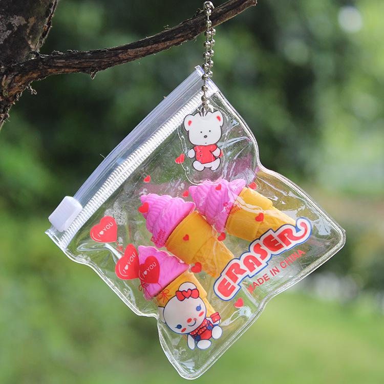 

Animal & Fruit Zipper Bag Erasers - 10 Bags for Students & Children