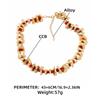 Vintage 2024 Golden New Acrylic Stone Beads Splicing Bracelet And Necklace Set For Women Fashion Jewelry Holiday Party Gifts