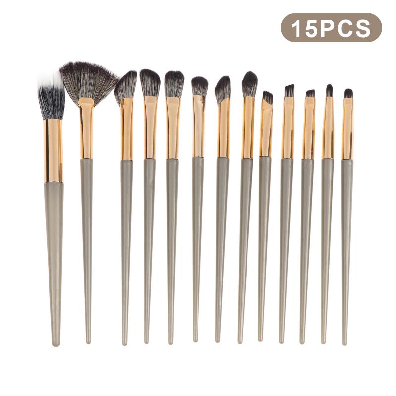 5-15Pcs Professional Eye Makeup Brush Set Non-irritating Soft Bristles for Highlight Nose Shadow Beginner Use