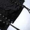 Goth Dark Punk Grunge High Split Hem Straps Dess 90s Streetwear Gown Women Sexy Corn Bandage Velvet Dresses Mall Gothic Clothing