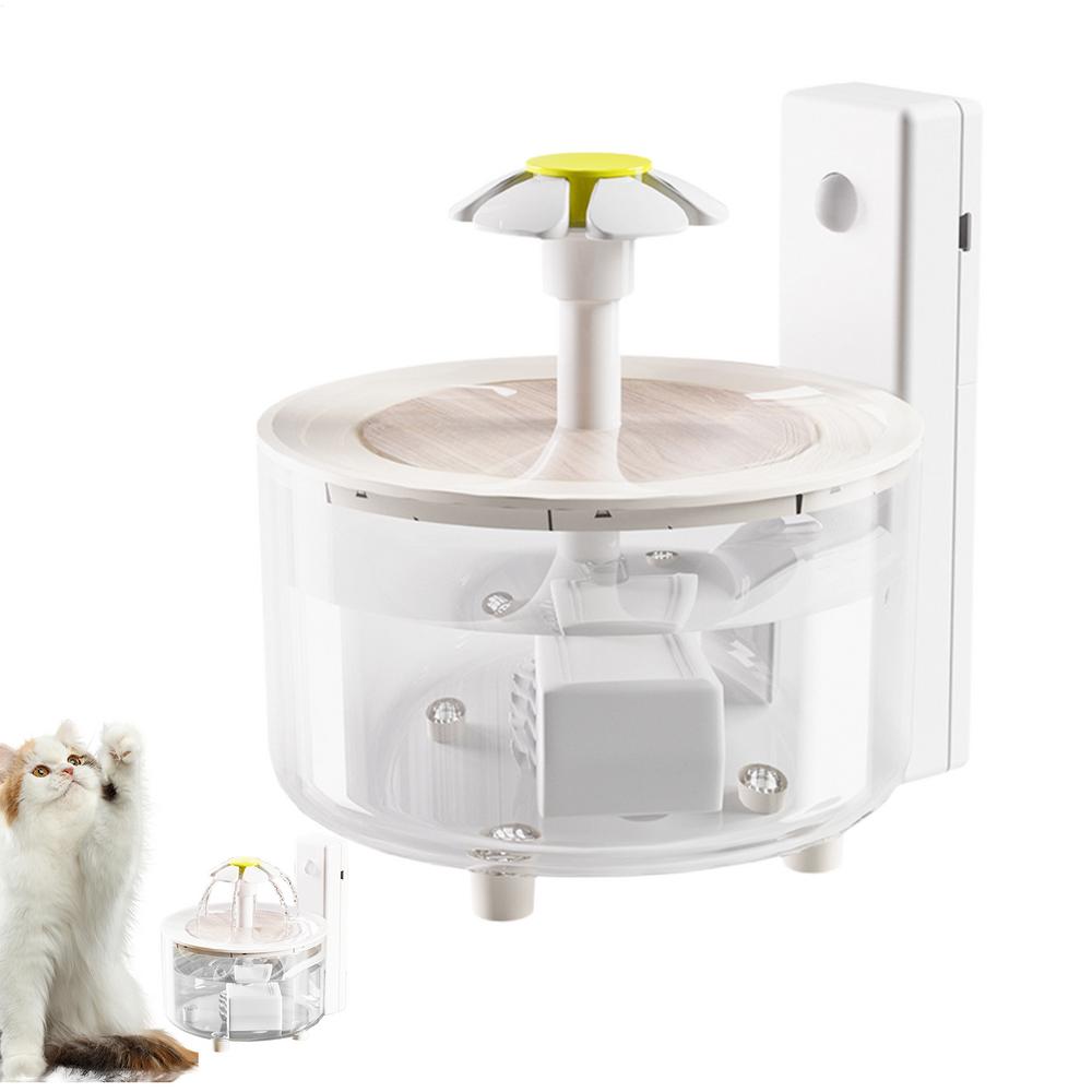 Cordless Cat Water Fountain Cat Fountains For Drinking 53Oz/1.5L Water Feeder Quiet Large Capacity With Motion Sensor For Indoor
