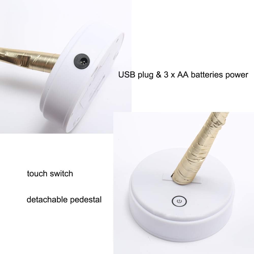 GUOCHENG Bonsai Tree Light LED Battery&USB Pearl Tree Table Lamps 19.69 Inch with 36 Warm White Leds Fairy Lights Decor for Valentine's Day Party