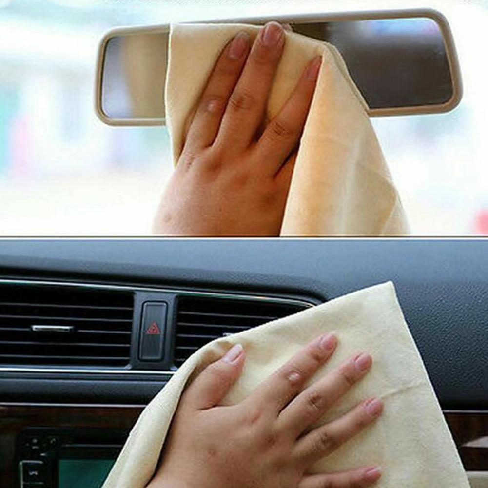 Absorbent Drying Towel Chamois Leather Car Cleaning Towel Natural Auto Detailing Towels for Car Washing Maintenance