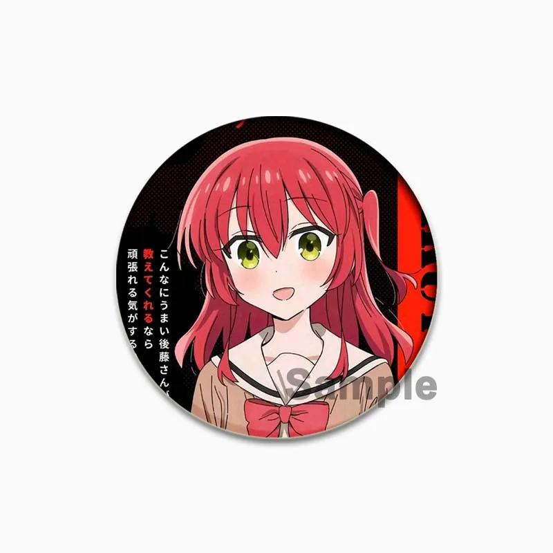 32/44/58mm Handgemacht BOCCHI THE ROCK! Broschen Hitori Gotou Nijika Ijichi Ryou Yamada Ikuyo Kita Kikuri Hiroi Anstecker für Kragen Schmuck Kleidung Hut