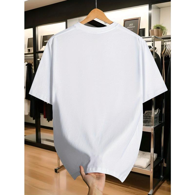European size Short Sleeve T-Shirt - Soft Round Neck Casual Summer Tee Breathable Top for Casual Attire Fashionable Comfortable Tees
