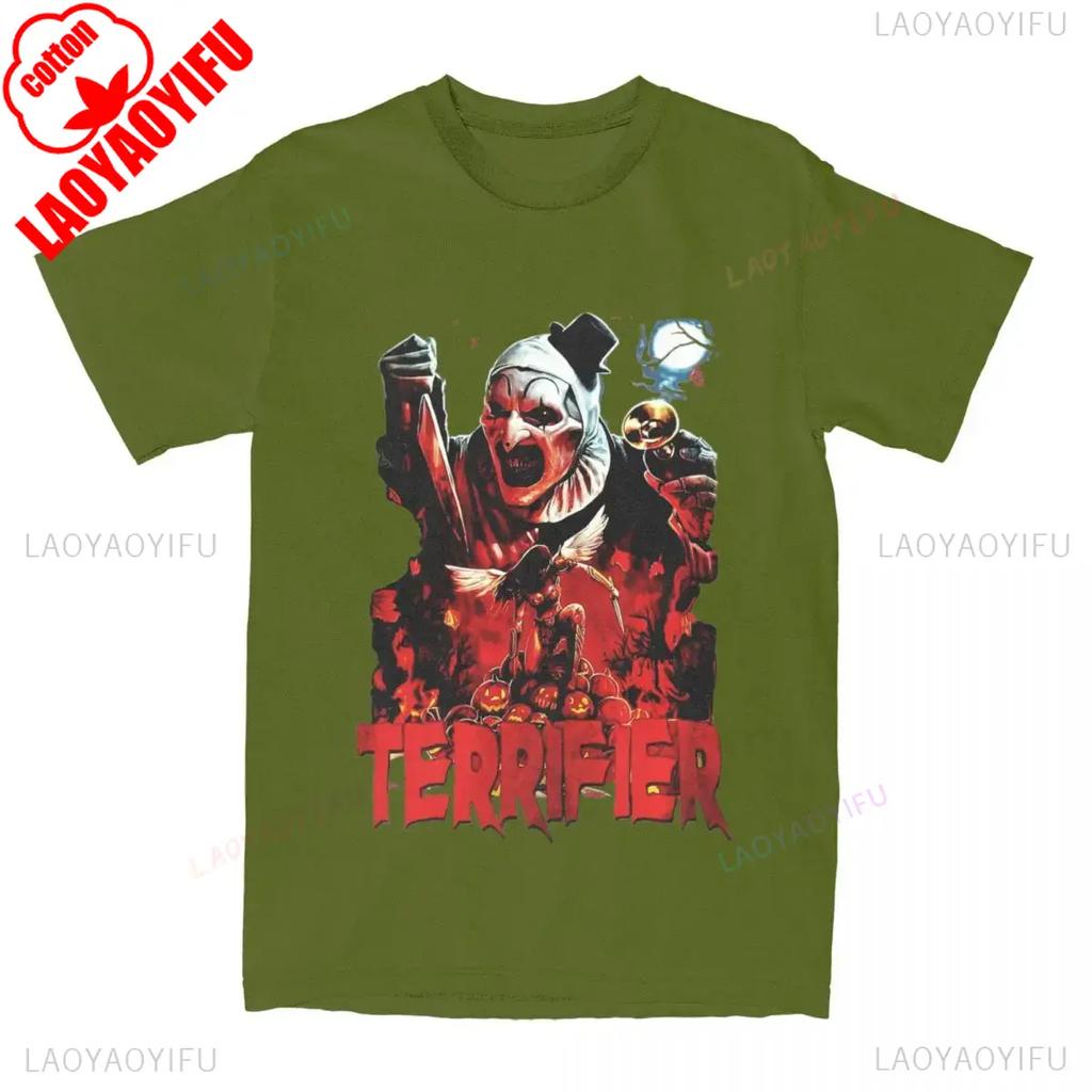 Terrifier Art The Clown Vintage Graphic Tee Scary Horror Movie Unisex Streetwear Halloween Gift Vintage Tshirt 2025