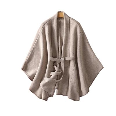 Stylish and Elegant Knitted Coat for Women, Thick and Warm Cape Shawl Sweater Jacket