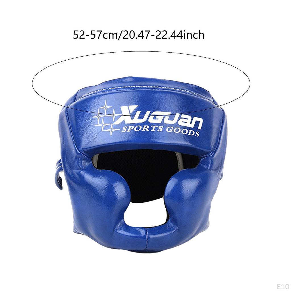 Boxing Headgear Face Cover Adjustable Breathable Head Gear Thicken Forehead and Ear Protection Guard
