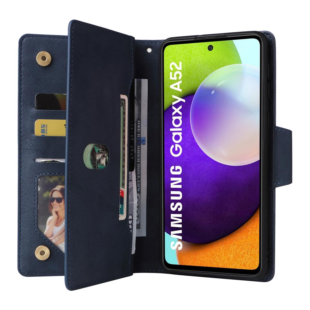 Wallet Multi-card Zipper Kickstand Magnetic Flip Leather Case For For Samsung Galaxy A32 A42 A52 A72 A11 A21 A32 A41 A51 A07 A17 A71