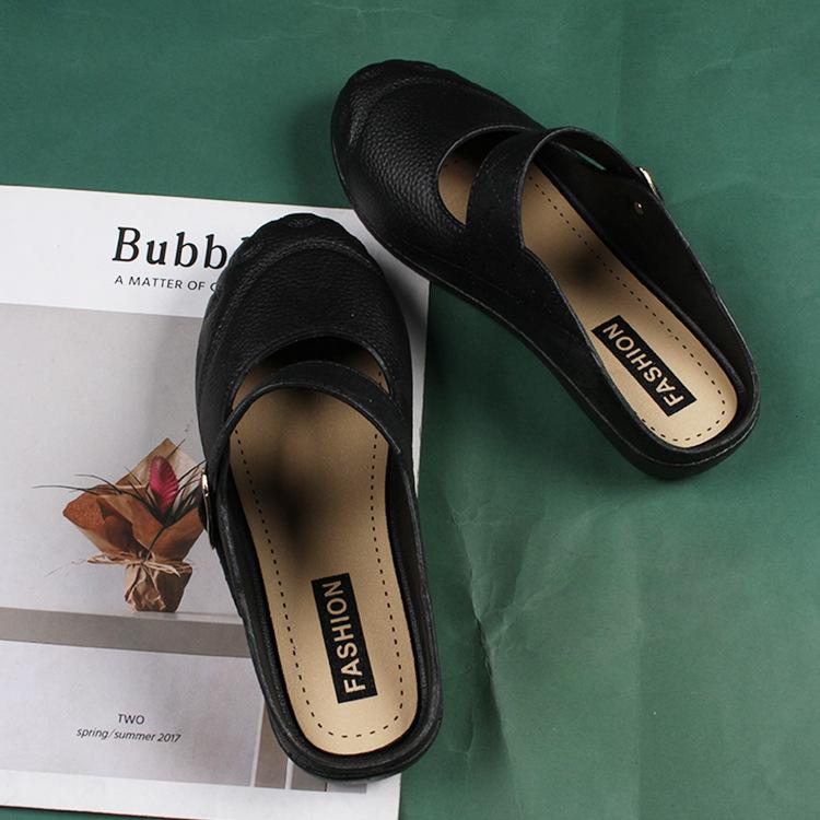 Women's Mules Flats Shoes Casual Closed Toe Backless Loafers Comfortable Slip-on Slides Footwear Summer Dressy Slippers Beach Walking Shoes for Women
