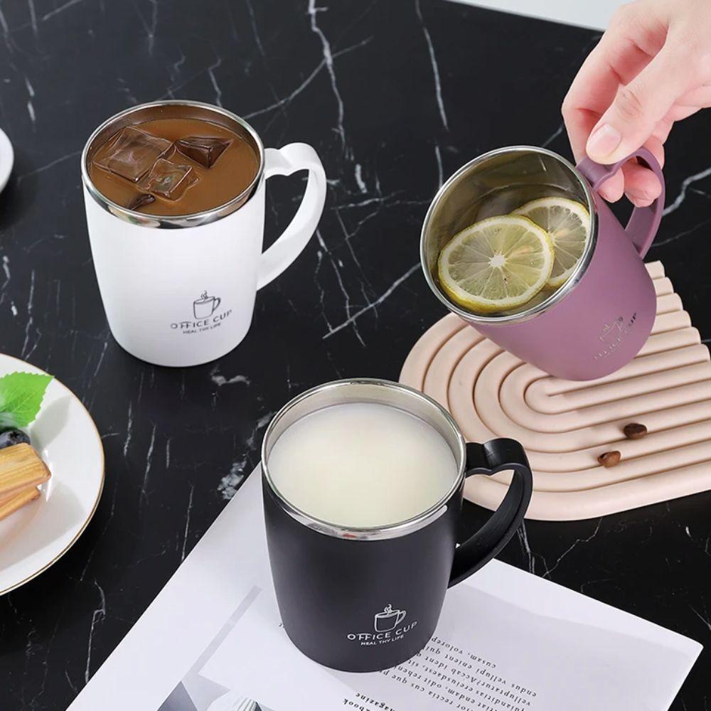 350ml Thermal Coffee Cup 304 Stainless Steel Kid Milk Cup Drinkware Thermos Mug  Children Gift