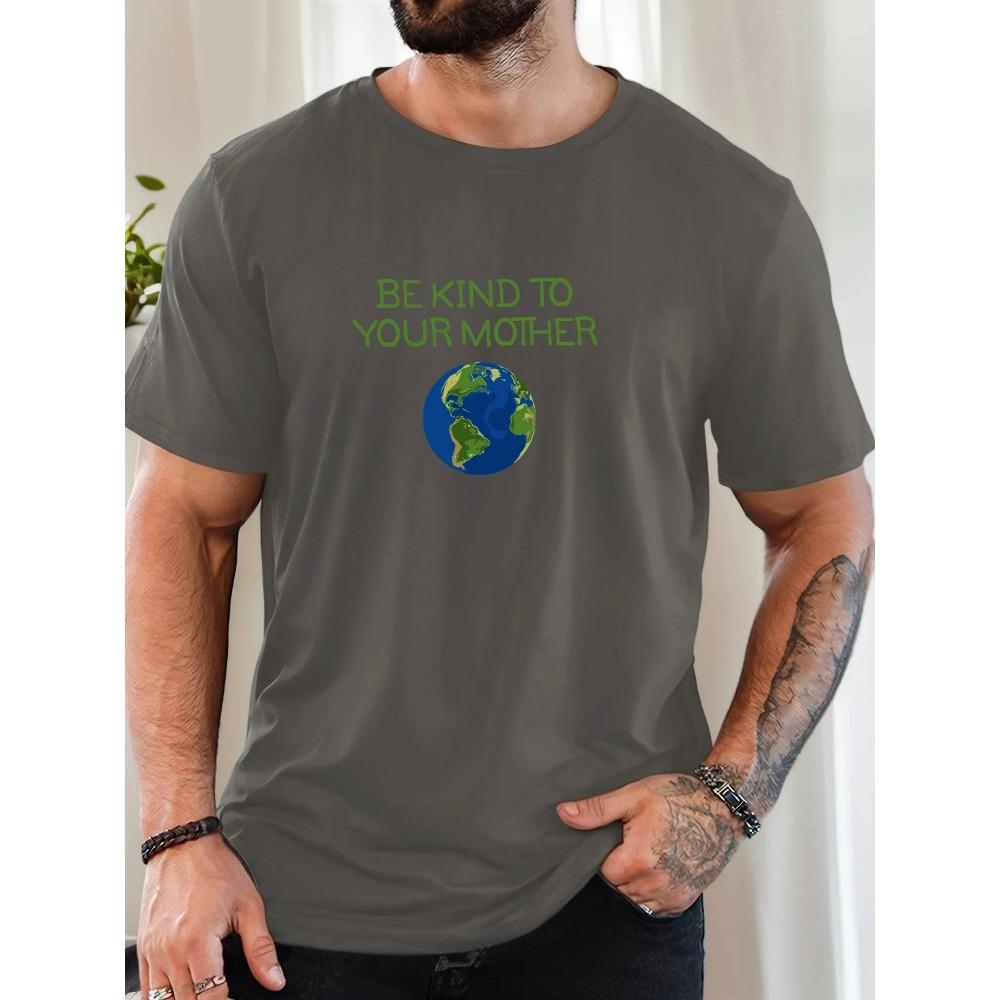 Herren Muster Sommer Freizeit Rundhals Kurzarm T-Shirt