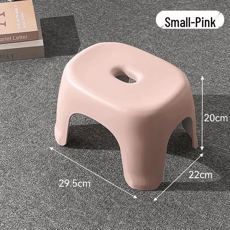 Durable Non-Slip Plastic Bathroom Stool for Shoes and Small Coffee Table
