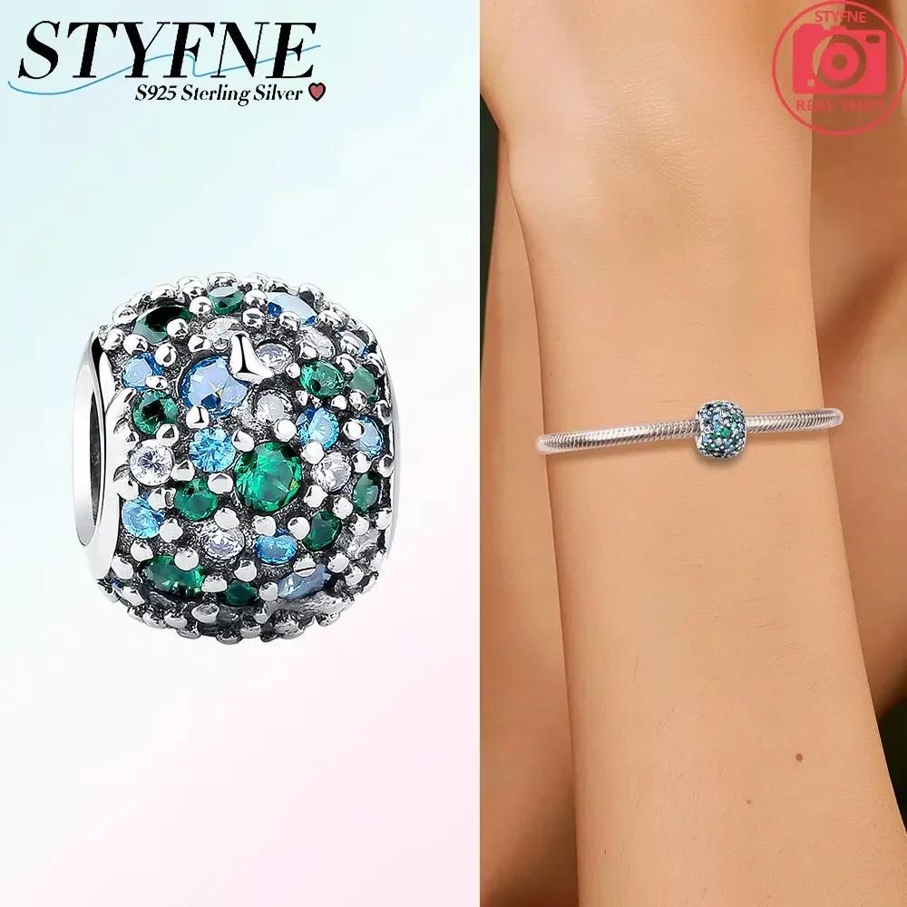 Exquisite Green Zircon Four-Leaf Clover Star Ladybug Original Charms Beads Fit Bracelet Copper Women Diy Gift Accessory