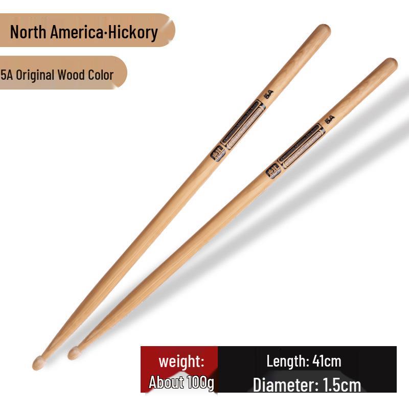 Han Lan Huo Solid Wood Drumstick Holder & Stand for 5A/7A Children's Drumsticks, Walnut Wood
