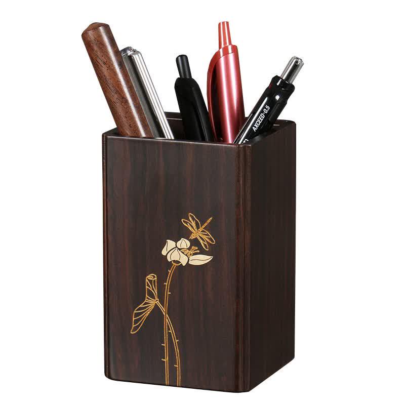 Fenshang Ebony Dragonfly Calligraphy Pen Holder