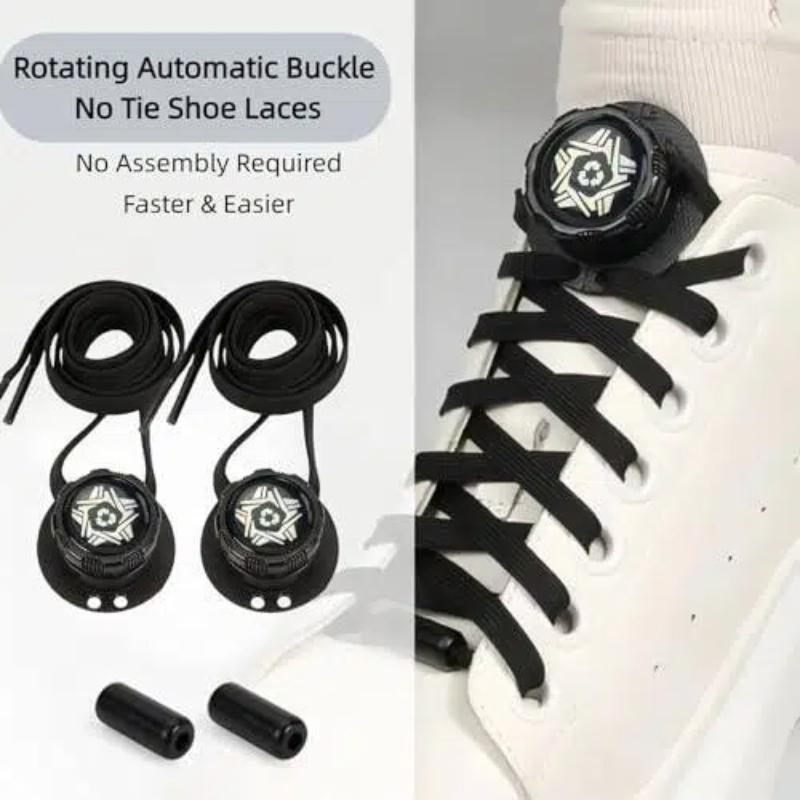1 pár automatických tkaniček do bot bez zavazování Snadná instalace Otočná přezka Tkaničky Plochá šňůra Tenisky Tkaničky pro dospělé a děti