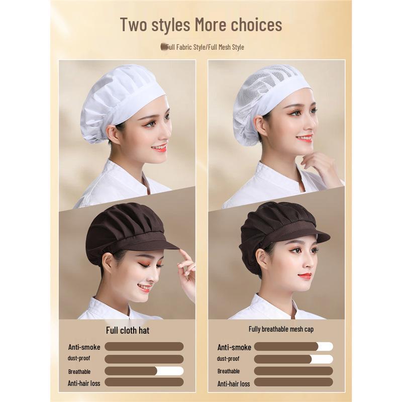 Unisex Atmungsaktive Mesh Kochmütze für Küche und Catering, Anti-Öl, Haarschutz