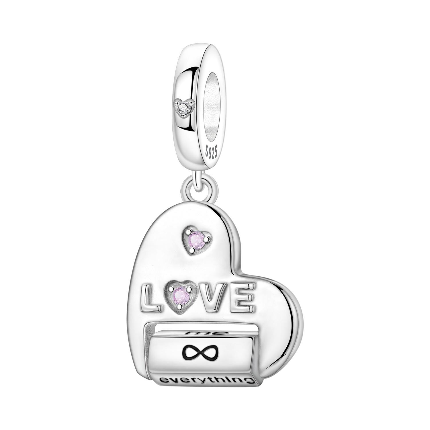 

PANPOKI copper Infinite Love Heart Shape Bead Charms Authentic Pendants Bracelets Charm Jewellery Party Do It Yourself Trendy Gifts