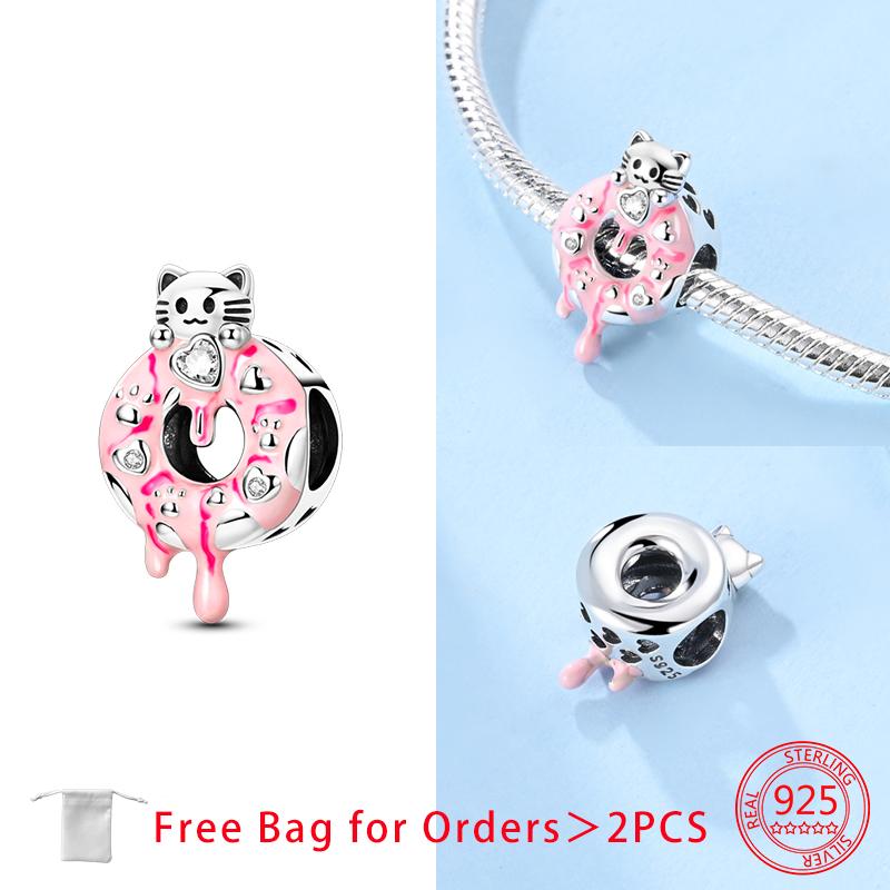 Daily Necessities Mug Game Machine Sound Car Donuts Bead Charms Copper Charm Bead Charms Pendant Compatible With Authentic Bracelets Making Jewellery