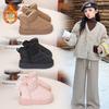 Botas de neve para menina estilo inverno sapatos infantis de algodão espessado com forro felpudo
