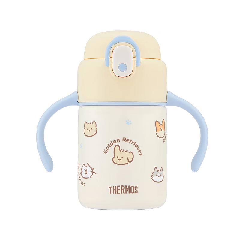 THERMOS Kids 350ml Insulated 316L Stainless Steel Straw Cup