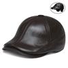 ZHENYUEQI Men's Winter Leather Duckbill Flat Cap