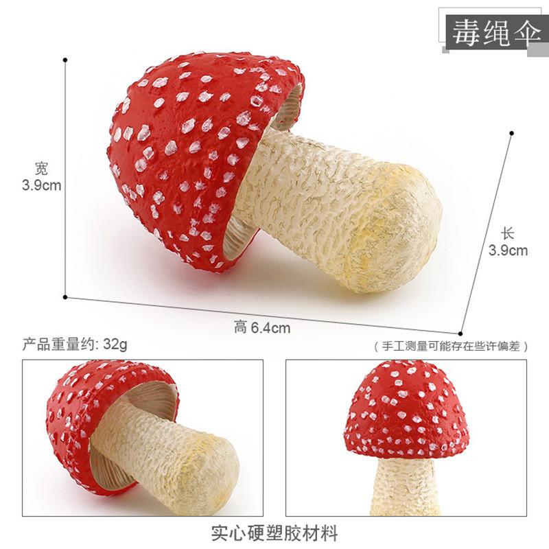 Realistisches Pilzset mit essbaren Shiitake-, Enoki-, Matsutake-Pilzen, giftigen Schirmpilzen, dekorativen Modellen, ideal für die Heimpräsentation