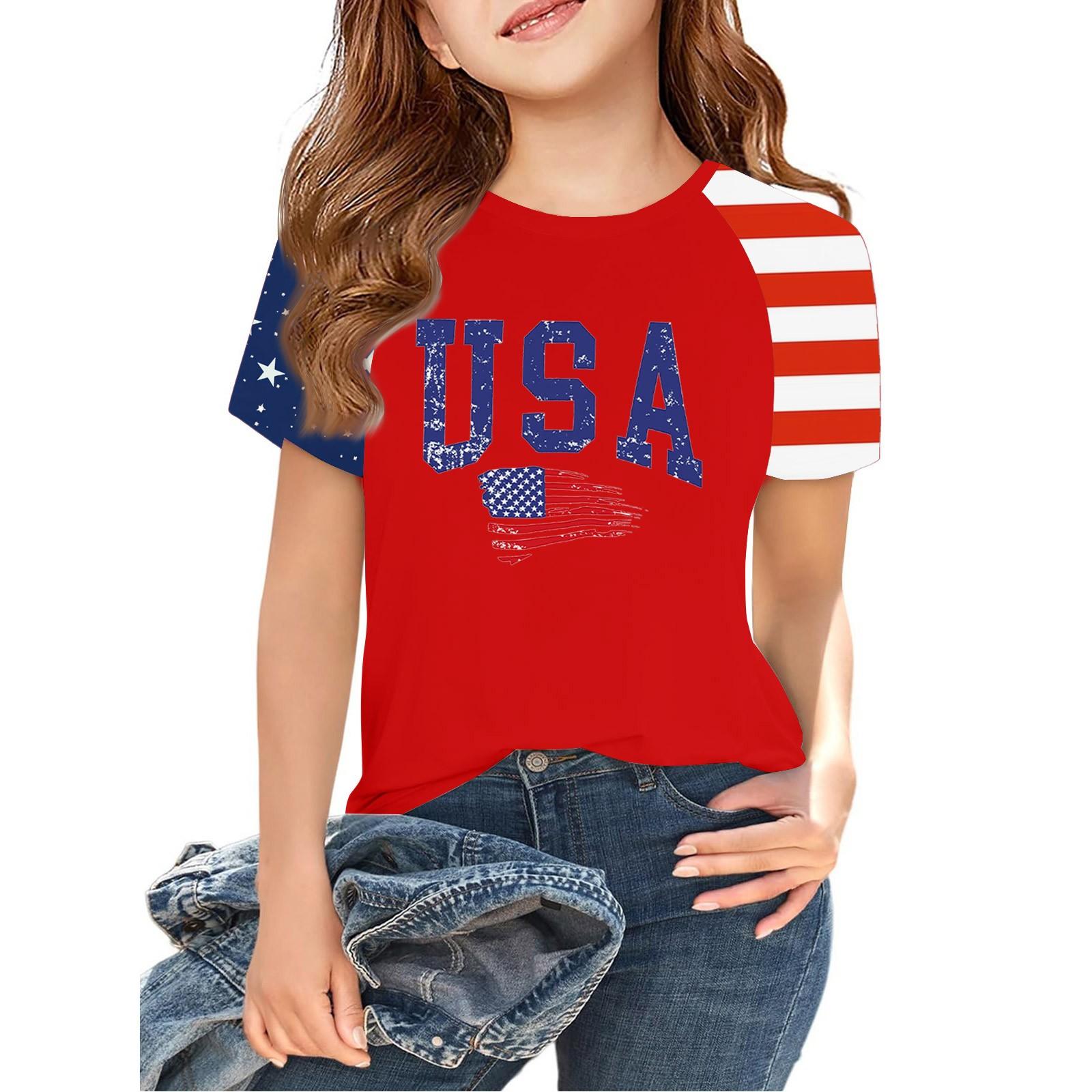 

Топы для детей и подростков, мальчиков и девочек 2-10 лет, круглый вырез, короткий рукав, модные топы 160