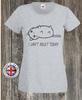 Cat T Shirt 'I Can't Adult' Lazy Cat Funny Tshirt Grey T Shirt,unisex Fitted