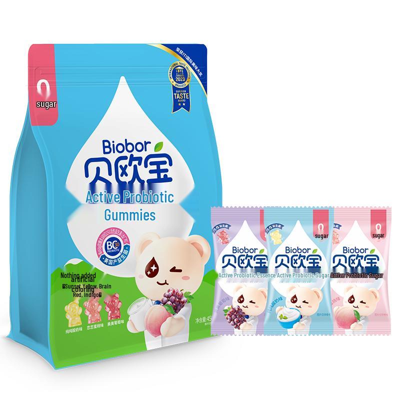 Biobubble Sugar-Free Probiotic Gummy Candy, Assorted Flavors