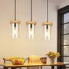Pendant Lamp - NETTLIFE - 3-light Pendant - Glass Lampshade - Black Metal - E27