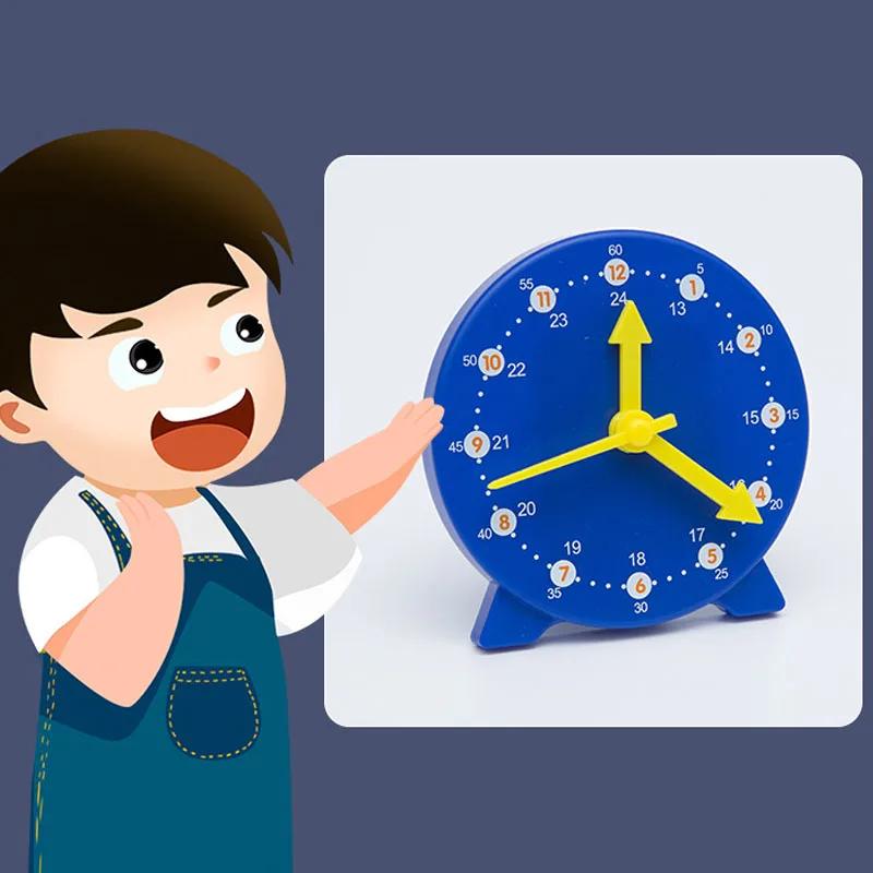 Children Montessori Clock Educational Toys Hour Minute Second Cognition Colorful Clocks Toys Kids Early Preschool Teaching Aids