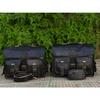 Bull Leather Motorcycle Side Pouch Saddle Panniers Bag Pouch 3 Bags