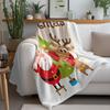 Christmas Throw Blanket Santa Claus Reindeer Festive Holiday Cozy Warm Soft Plush Bedspread Decor Gift