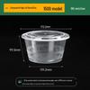 Disposable Transparent Plastic Round Food Containers with Lids