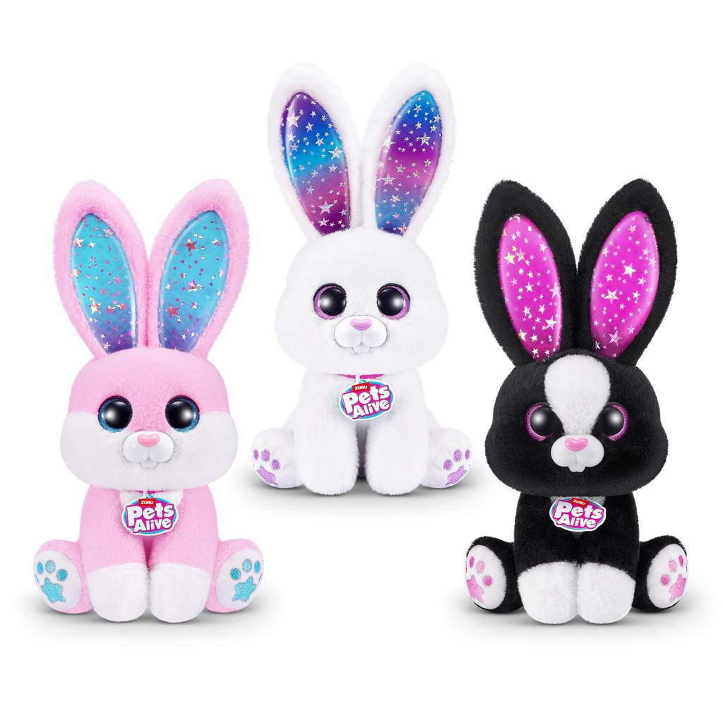 ZURU Electronic Plush Pets Alive Magic Bunnies (Pearl) Unboxing Surprise Interactive Magic Toy