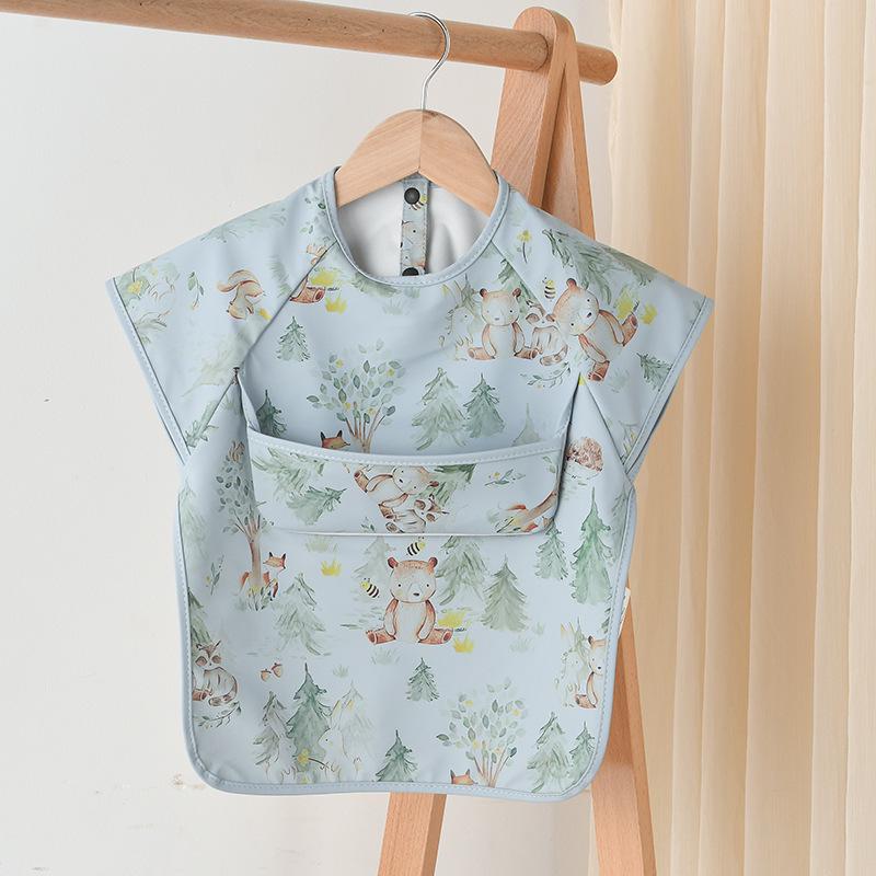 Dwustronny śliniaczek niemowlęcy bez rękawów w stylu koreańskim: Wodoodporny i odporny na zabrudzenia do karmienia