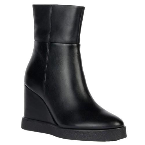 Geox Damen D Eildea B Keil-Ankle-Boots aus Lackleder