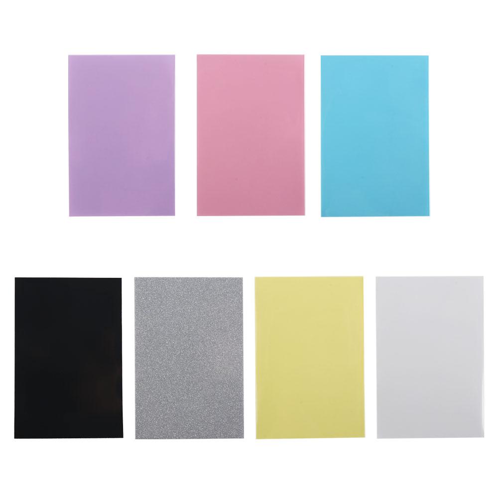 

10pcs/set Two-layer Idol Photo Protective Cover Macaron Color Photo Card Film Photo Storage чорний