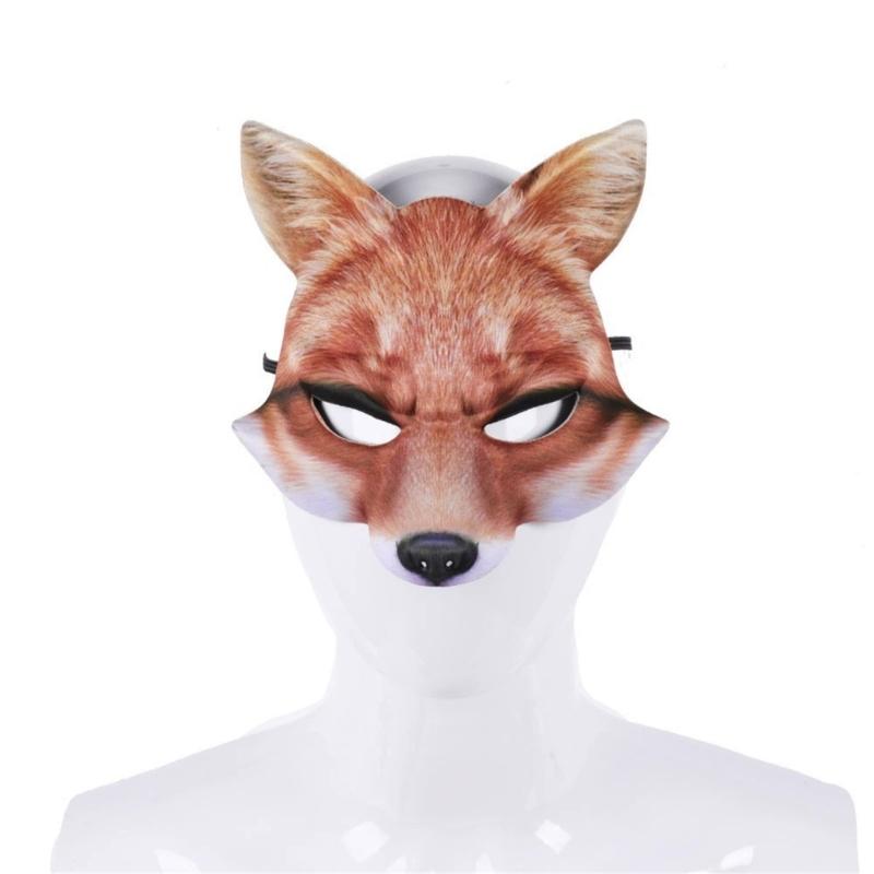 Halloween Foxes Cosplay Mask Masquerade Foxes Face Mask Animal Cosplay Mask For Women Man Masquerade Halloween Cosplay