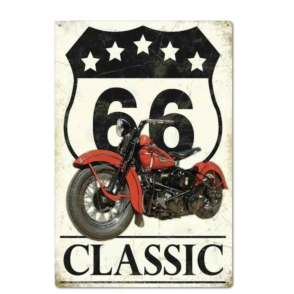 Signs Vintage Shabby Metal Tin Sign Motorcycle Rider Poster Art Tinplate Plaques Garage Motor Club Decor Painting Art Wall Plate