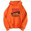 2024 Halloween Orange Hoodie Kawaii Halloween Pumpkin bowknot Women's Hoodie Harajuku Halloween Print Autumn Warm Unisex Hoodie