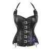 Gothic Steampunk European Palace Halter Pu Leather Bustier Waist Cincher Corset