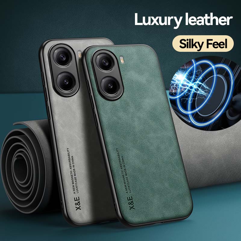Light Luxury SheePskin Case For Redmi Note 14 Pro Plus  With Magnetic Suction Phone Case