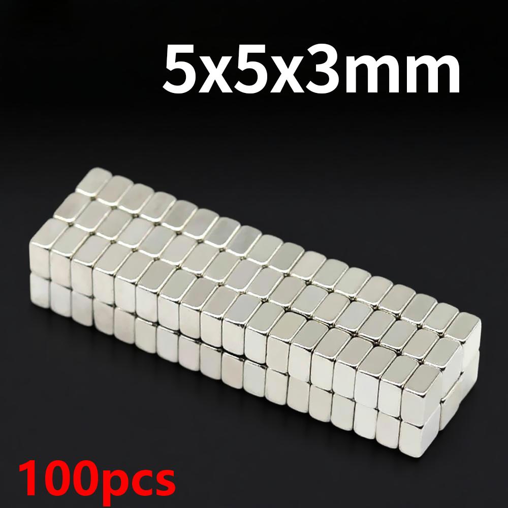 Aimant Néodyme Puissant N35 NdFeB Aimant Permanent Bloc Aimant Frigo Super Fort Bricolage 10x5x1 20x5x2 20x10x5 25x15x5