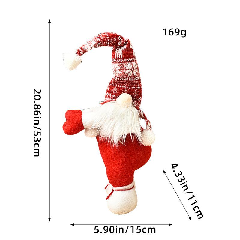 Alter Mann Vorhangschnalle Gesichtlose Puppe Türvorhangband, Kreative Puppen-Türhänger, Weihnachtsdekorationszubehör