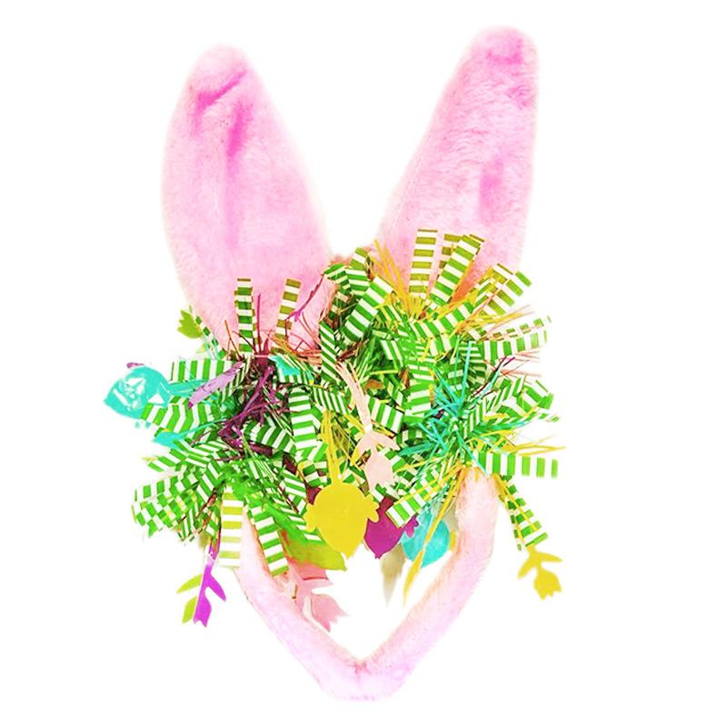 Children Headwear Comfortable Rabbit Ear Headband Animal Headband Stylish Easter Party Photo Prop For Easter Egg Hunt Party