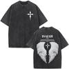 Christian Jesus Bible Verse Washed T-shirts Men's Women Fashion Vintage Oversized T Shirts Harajuku Cotton Short Sleeve T-shirt