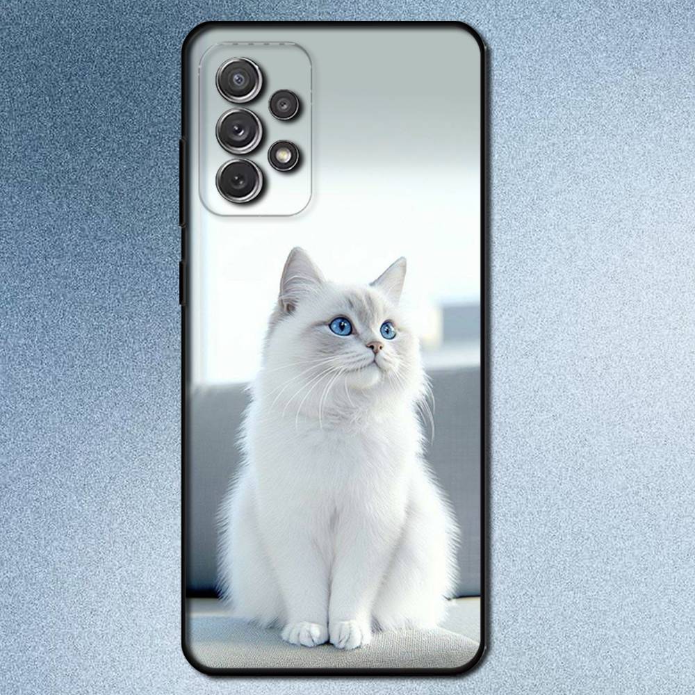 

Lovely Cat Funny Phone Case For Samsung S25,S24,S21,S22,S23,S30,Ultra,S20,Plus,Fe,Lite,Note,10,9,5G Black Cover Samsung S21 s305G
